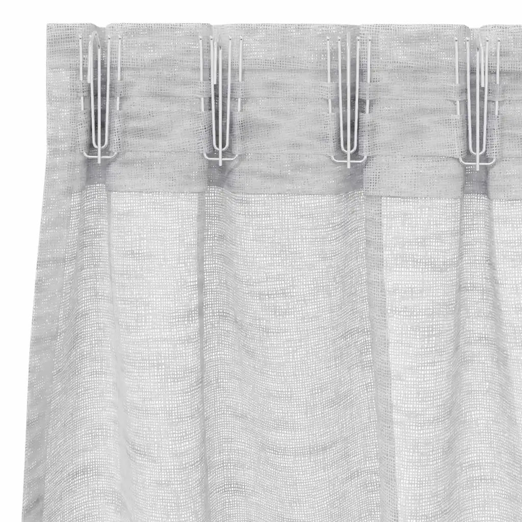 Tenda in Velo 2 pcs Grigio chiaro 260 x 140 cm Poliestere 4108026