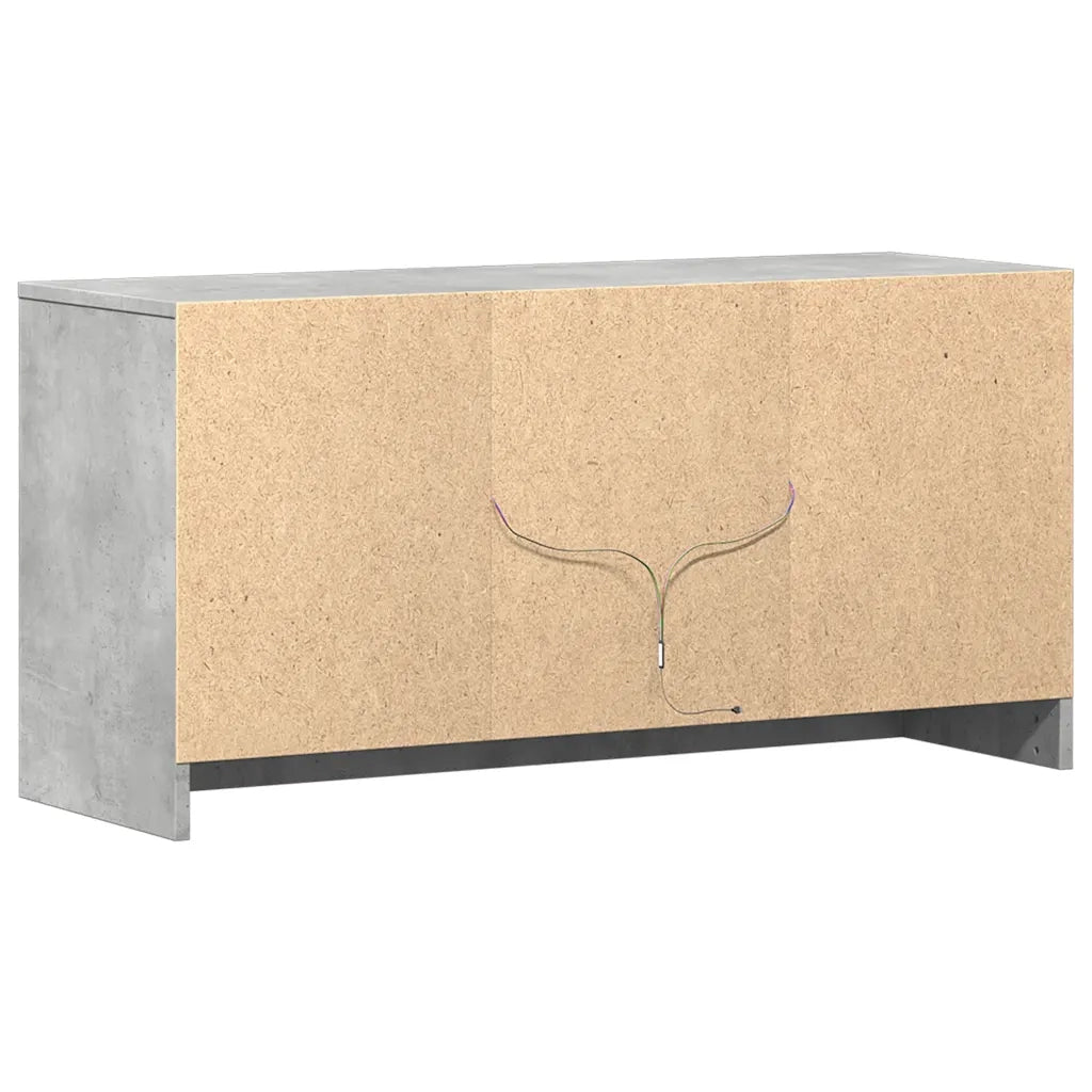 Mobile Porta TV con LED Grigio Cemento 100x34x50 cm Truciolato