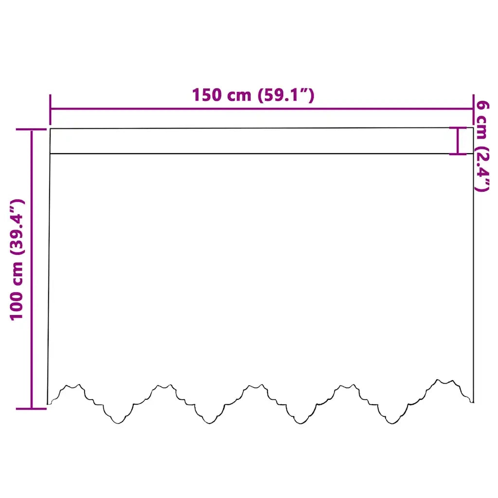 vidaXL Tende con tende Floreale Bianco 150 x 100 cm Poliestere