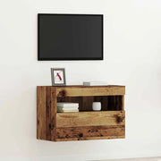 Mobile TV da parete con LED Legno vecchio 60 x 30 x 40 cm 862206