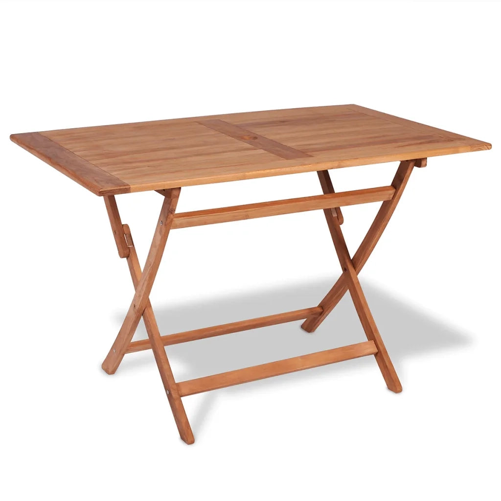 Set da Pranzo per Esterni 5 pz in Legno Massello di Teak