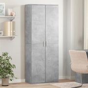 Credenza-Buffet-Armadio da cucina Grigio Cemento 70x35x180 cm in Legno Multistrato 293778