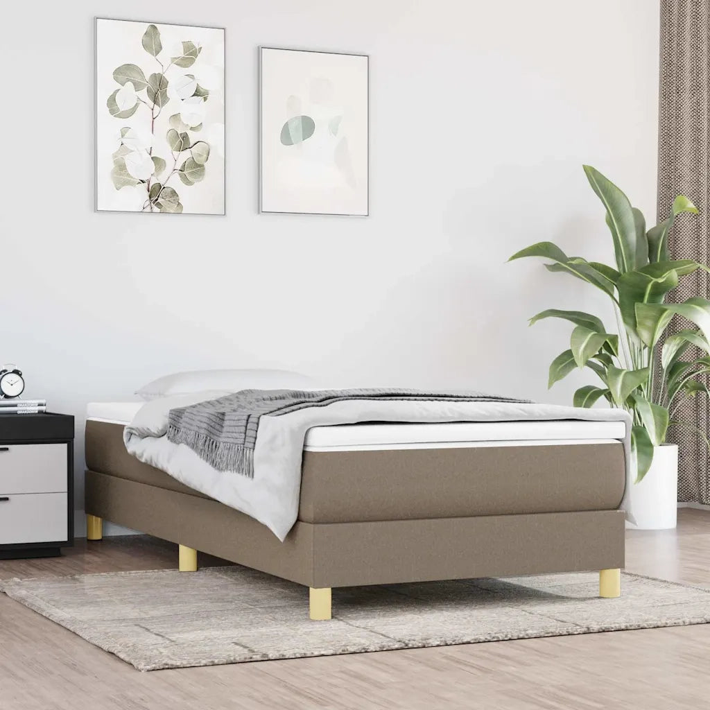 Struttura Letto a Rete a Molle Tortora 80x200 cm Tessuto 3120570