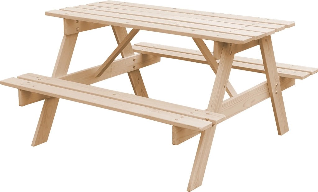 Tavolo da picnic per bambini in legno L90xL90xA50 cm - Timbela M018-1