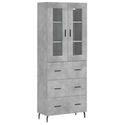 Buffet credenza cassettiera armadio mobile contenitore organizer cucina soggiorno salotto alto 69,5 x 34 x 180 cm legno ingegnerizzato grigio 02_0034577