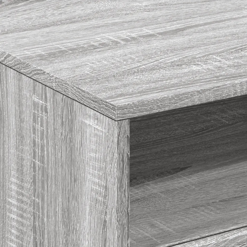 Tavolino da salotto | Tavolino da caff¨¨ | Tavolino da Soggiorno con Luci LED Grigio Sonoma 50x49x40 cm