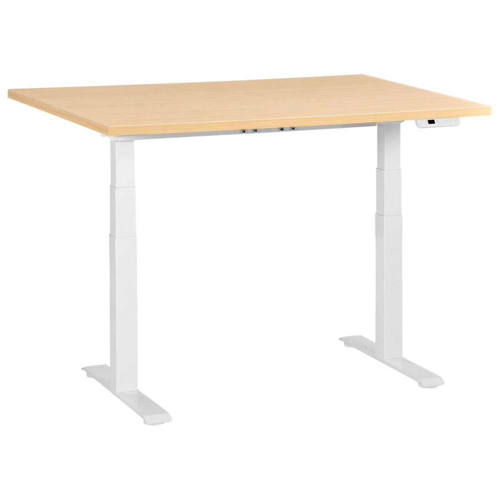 Scrivania regolabile in altezza elettricamente bianco 120 x 60 cm Struttura in acciaio verniciato a polvere