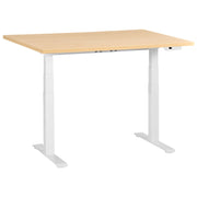 Scrivania regolabile in altezza elettricamente bianco 120 x 60 cm Struttura in acciaio verniciato a polvere