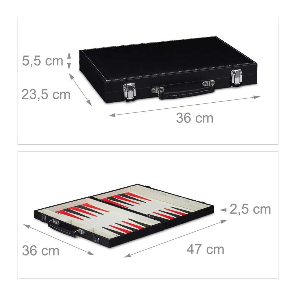 Gioco da tavolo backgammon valigetta di alta qualità 40 x 30 x 5 cm per grandi e piccini in legno marrone 13_0004579