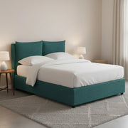 Falmouth, Letto Piazza e Mezza Sfoderabile Made in Italy, Verde Petrolio