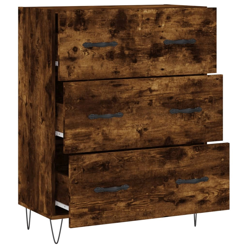 Buffet credenza cassettiera armadio mobile contenitore organizer per cucina soggiorno salotto 69,5 x 34 x 90 cm legno ingegnerizzato marrone 02_0031077