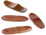 Supporto per stuzzichini in legno naturale a 4 posizioni, inclusa rastrelliera per coltello, forchetta e cucchiaio.