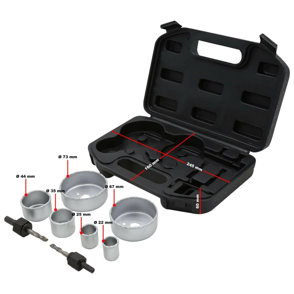 Set di 9 seghe a tazza punta per piastrelle punta per carotaggio 16_0002596