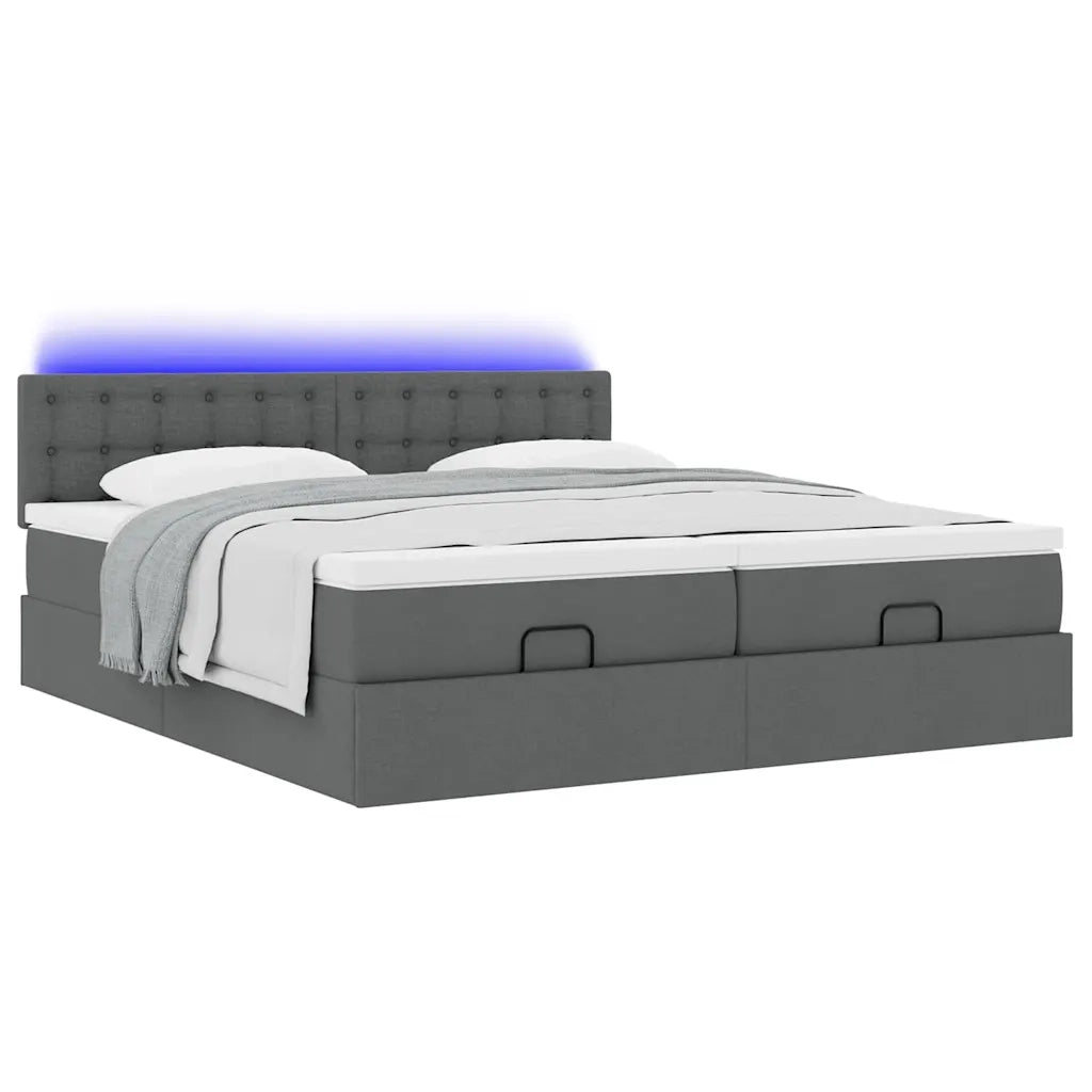 Struttura Letto Pouf con Materassi 160x200 cm in Tessuto 3312879