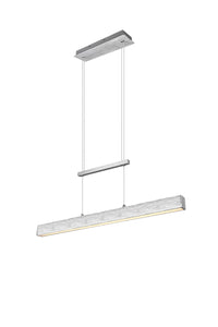 Lampada a Sospensione da Interno a LED in Metallo Alluminio Spazzolato