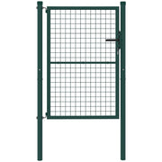 Portillon da giardino in acciaio con serratura ¨C zephmum ¨C verde 97x175 cm