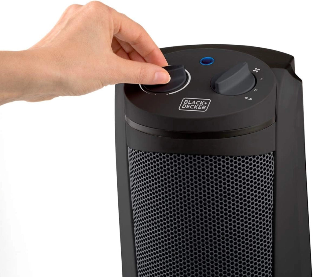 Black+decker bxsh2002e termoventilatore, 2000 w, plastic, colonna oscillante, ceramico