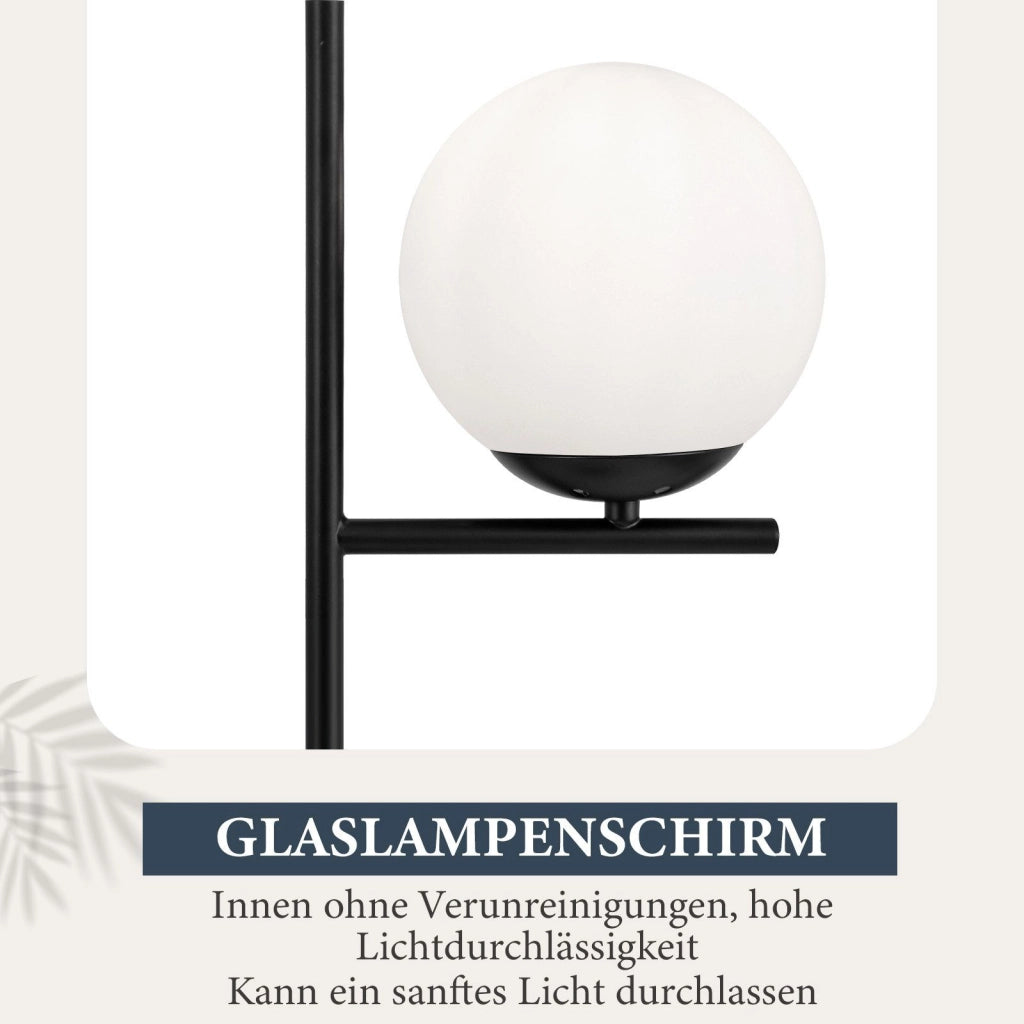 ZMH Lampada da terra bianco nera 1 luce E27 metallo industriale fiamma con interruttore pedale