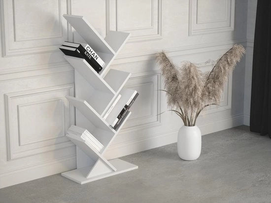 Scaffale per libri, libreria moderna decorativa, libreria per libri, ripiano per libri, organizzatore per libri: 112 x 50 x 23,4 cm.