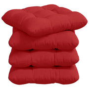 Cuscini per Seduta 4 pz | Cuscini per sedie Rosso 40 x 40 x 12 cm Tessuto