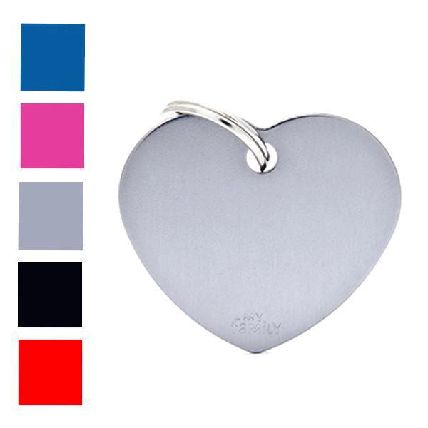 My Family Medaglietta Cuore 37x32mm Grigio