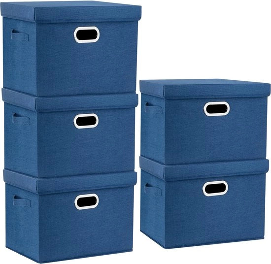 Opacchi per capiente cassetti, grandi, opacchi per capiente cassetti per armadio, camera da letto dei bambini, opacchi per la gestione di casa e ufficio, 5 pezzi, classico blu