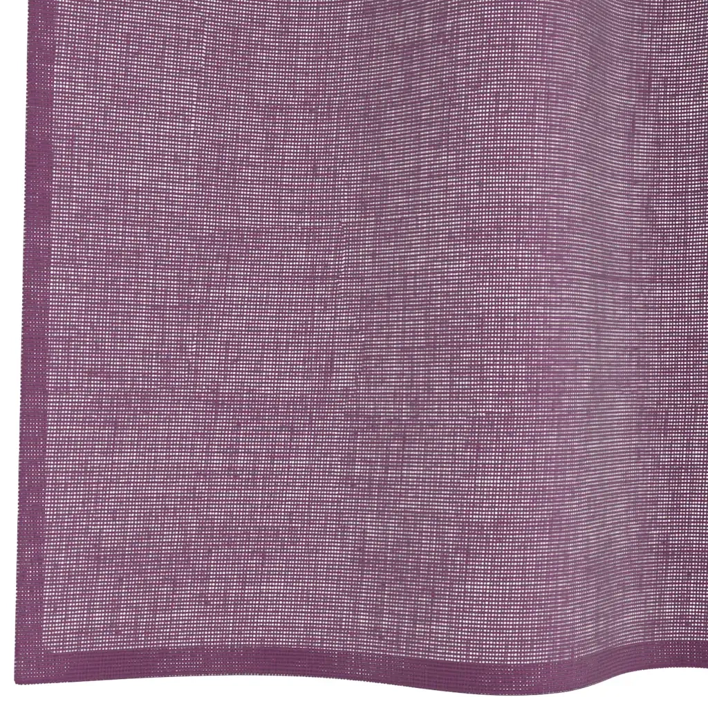 Tende in Voile con Passanti 2 pz Viola 140x260 cm 4102295