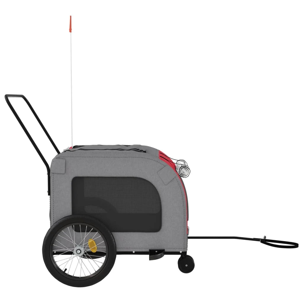 Rimorchio/carrello per animali domestici rosso 02_0044359