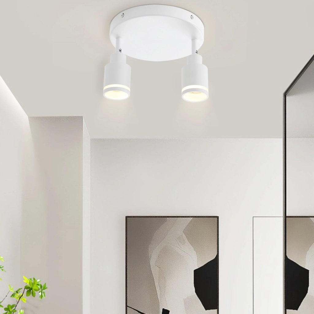 ZMH Faretto da soffitto 2 fiamme giratori a sospensione per corridoio anche parete
