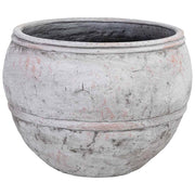 Vaso in fibra di vetro bianco 43,5x43,5x32 cm