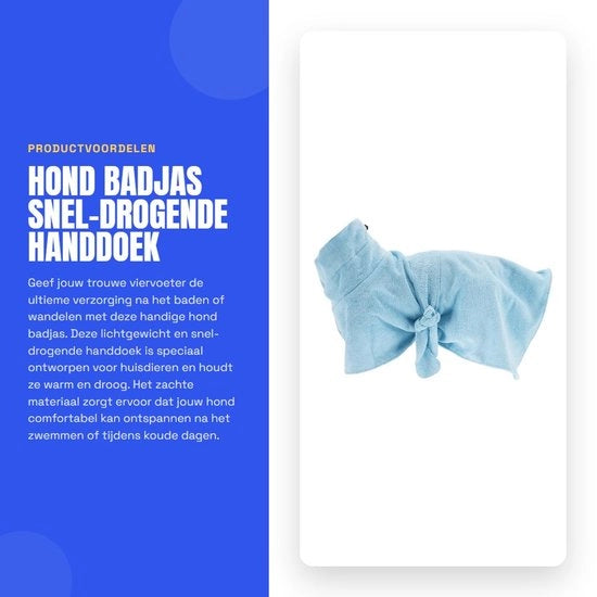 Asciugamano per cani XL - Leggero - Flessibile - Rapido - Resistente alla lavatrice - Materiale morbido