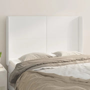 Testiera ad Orecchio-Testata con Orecchie Bianco 147x16x118/128 cm in Similpelle 345176