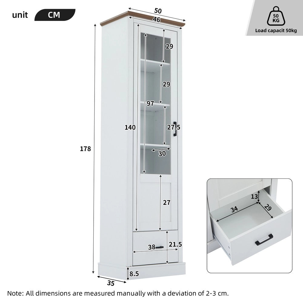 Mobile TV con Vetrine LED e Credenza ¨C MINIMAL ¨C Bianco Opaco, Legno