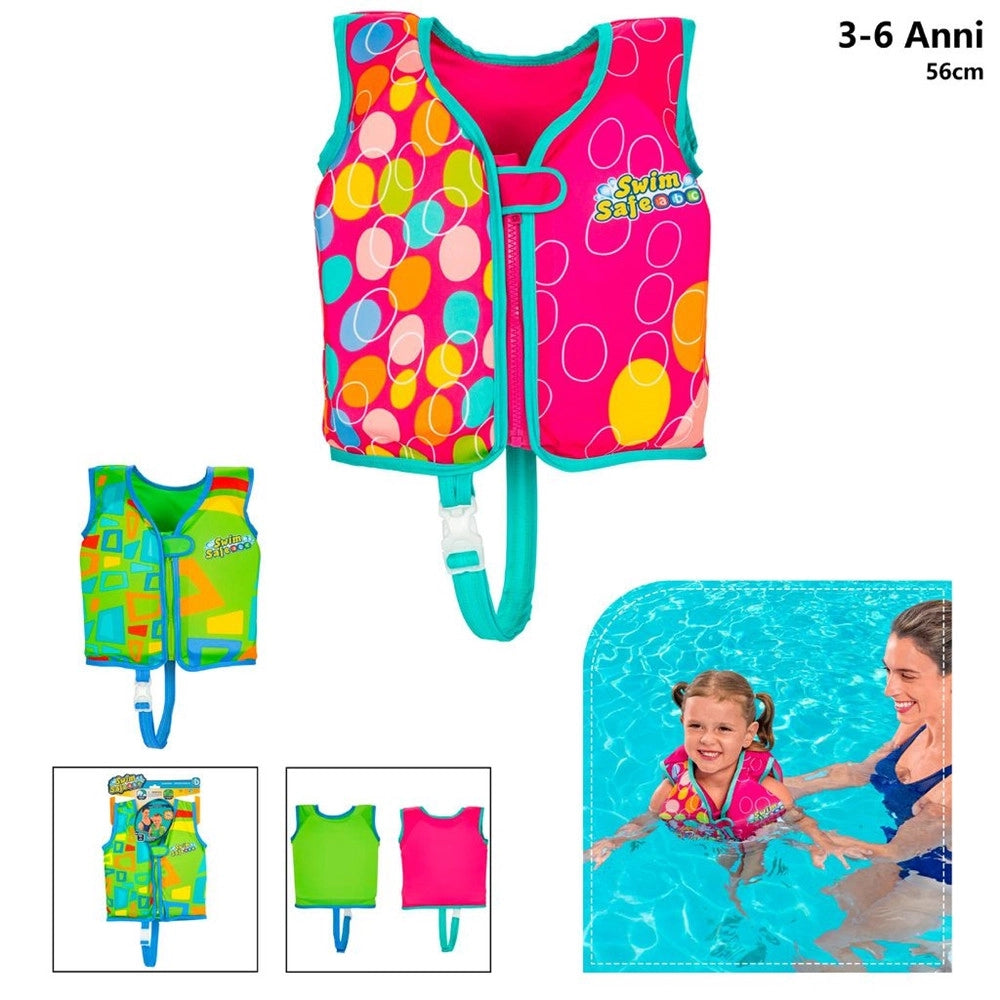 Trade Shop - Gilet Salvagente Trainer Giubbotto Con Cuscinetti In Schiuma Per Bambini  3-6 Anni 32177 -