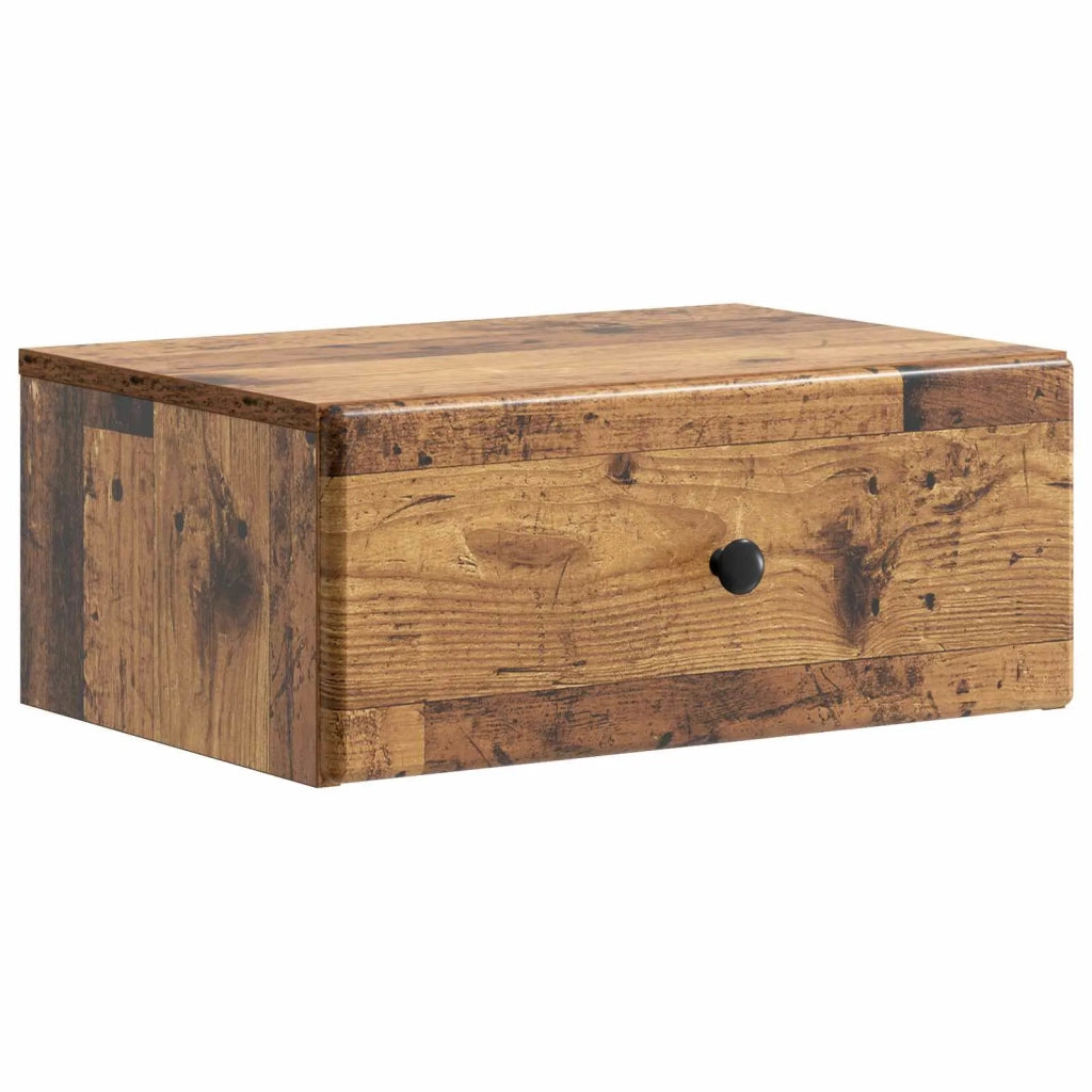 Mobiletto da notte a muro Legno antico 49 x 34,5 x 20 cm 899141