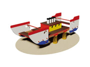 Gioco a molla Nautilus 864 EN 1176 H78cm 10 posti legno e acciaio Giochipark
