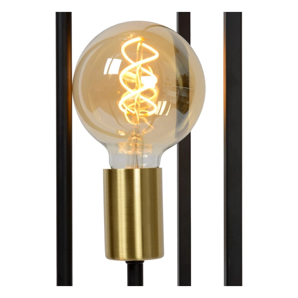 Lampada da terra Lucide Ruben nero oro 3xE27 H120 40W