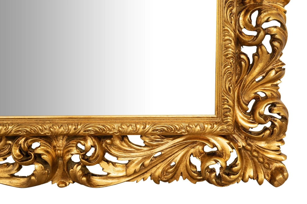 Biscottini SPECCHIERA DA PARETE IN LEGNO FINITURA FOGLIA ORO ANTICATO MADE IN ITALY