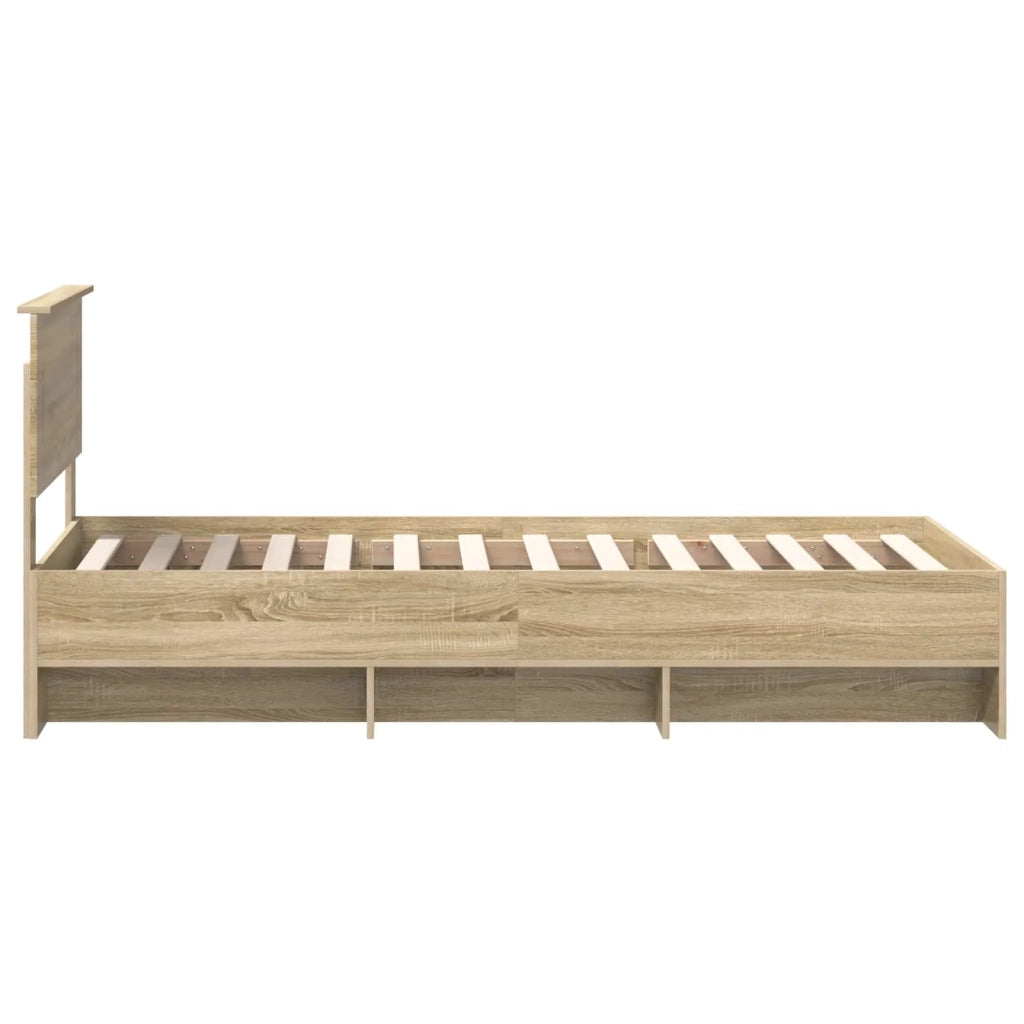 Struttura del letto Rovere Sonoma 90 x 200 cm Legno multistrato 3408888