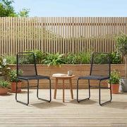 Sedie da giardino 2 pz Nero Rattan 42025096