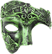 Maschera samurai per uomo, maschera per festa, maschera per Halloween, maschera per carnaval, maschera per uomo 1 pezzo, verde