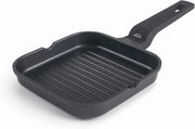 Griglia miniaturizzata - Anticarbonizzazione - Adatto per induzione - 1 pezzo - Nero - Alluminio fuso - 14x14 cm