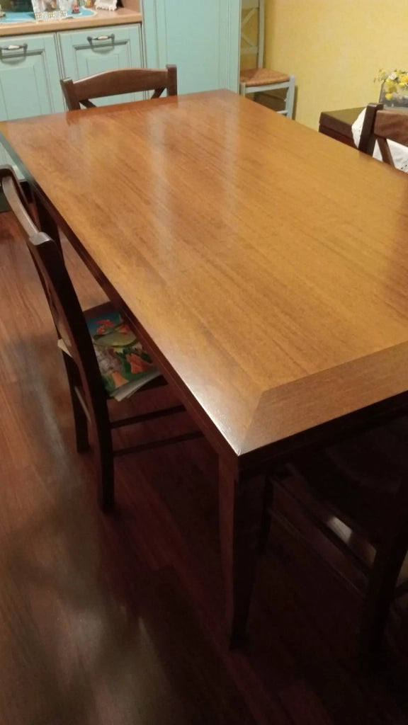 Tavolo in legno con allunghe 160 x 85 noce bassano (489) - Mobili 2G