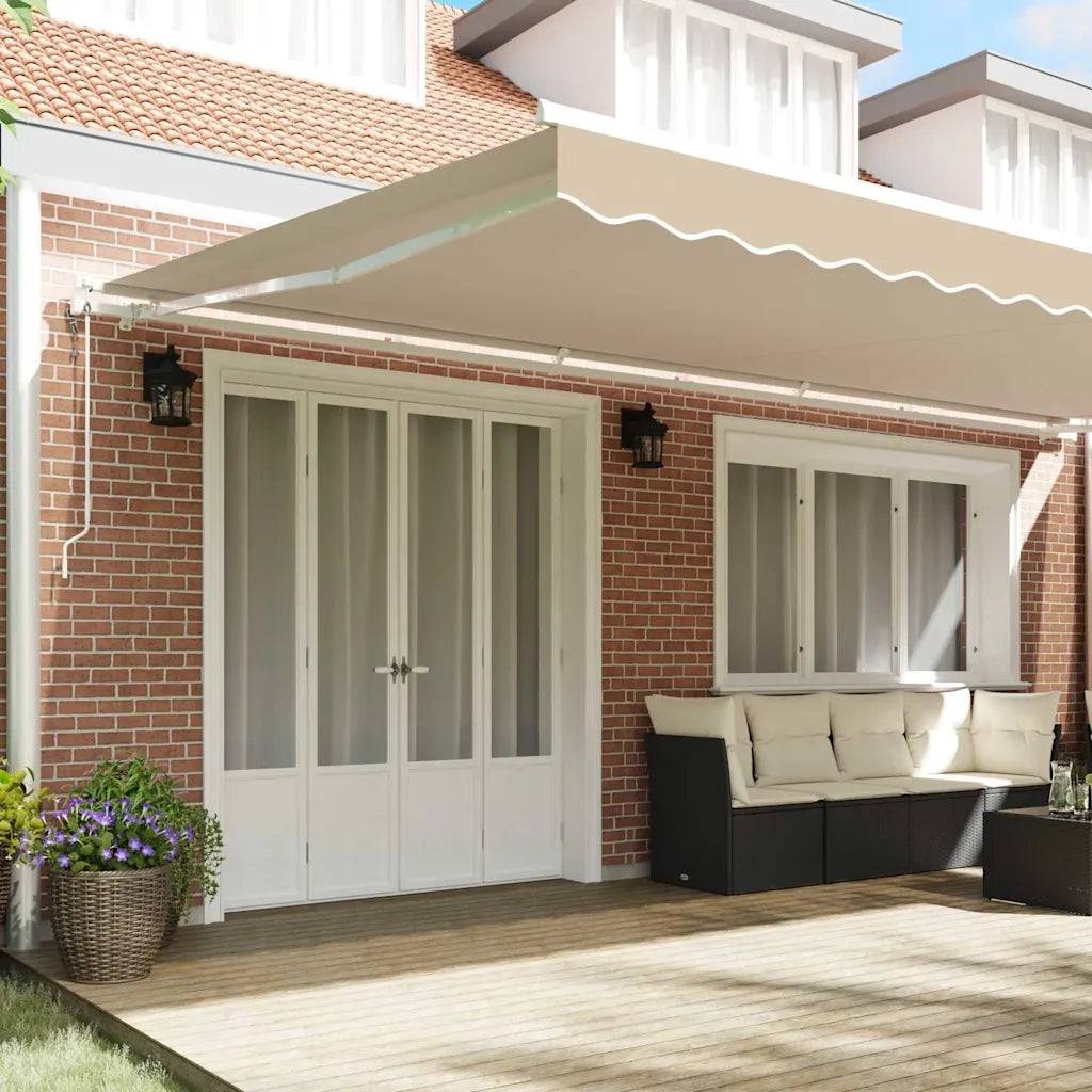 Tettuccio Elettrico Retrattile Beige 600 × 300 cm 3331639