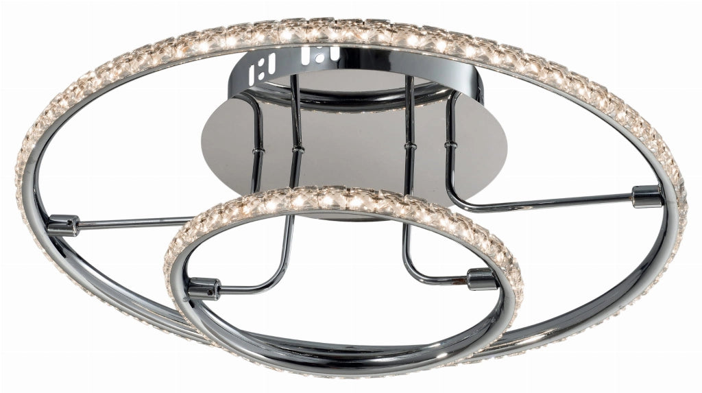 Plafoniera LED Candellux Adel 40cm 36W cromo cristallo