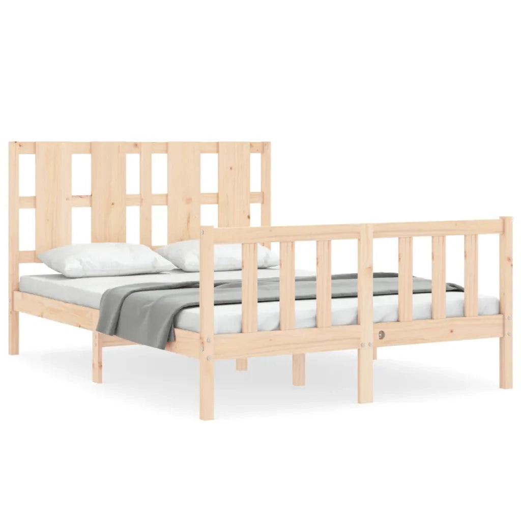 Giroletto senza Materasso-Struttura Letto 140x200 cm in Legno Massello di Pino 912841