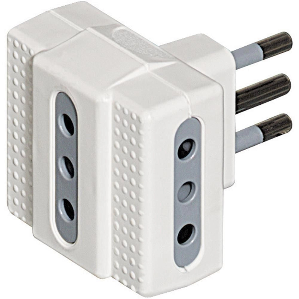 bticino S3603D adattatore per presa di corrente Grigio, Bianco