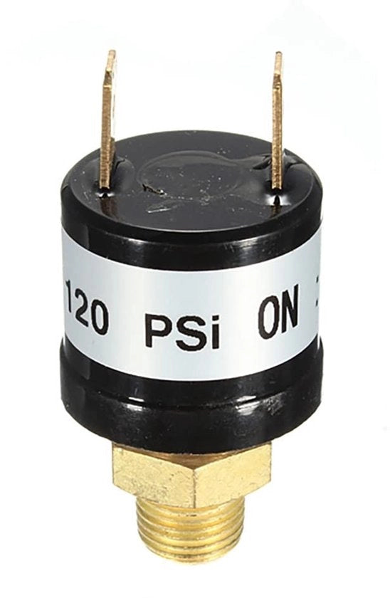 Regolatore di Pressione a Manopola di Alta Qualità - Interruttore di Pressione per Pompanti Acqua - Interruttore di Pressione per Compressori - Interruttore di Pressione 12V - Compressore di Aria - 90-120 PSI