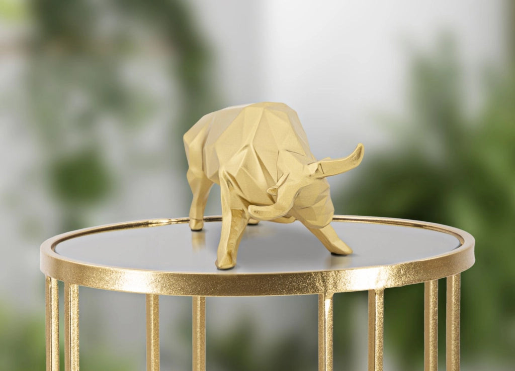 Statua Toro Decorativo 19,5x9,9x10,6 cm in Poliresina