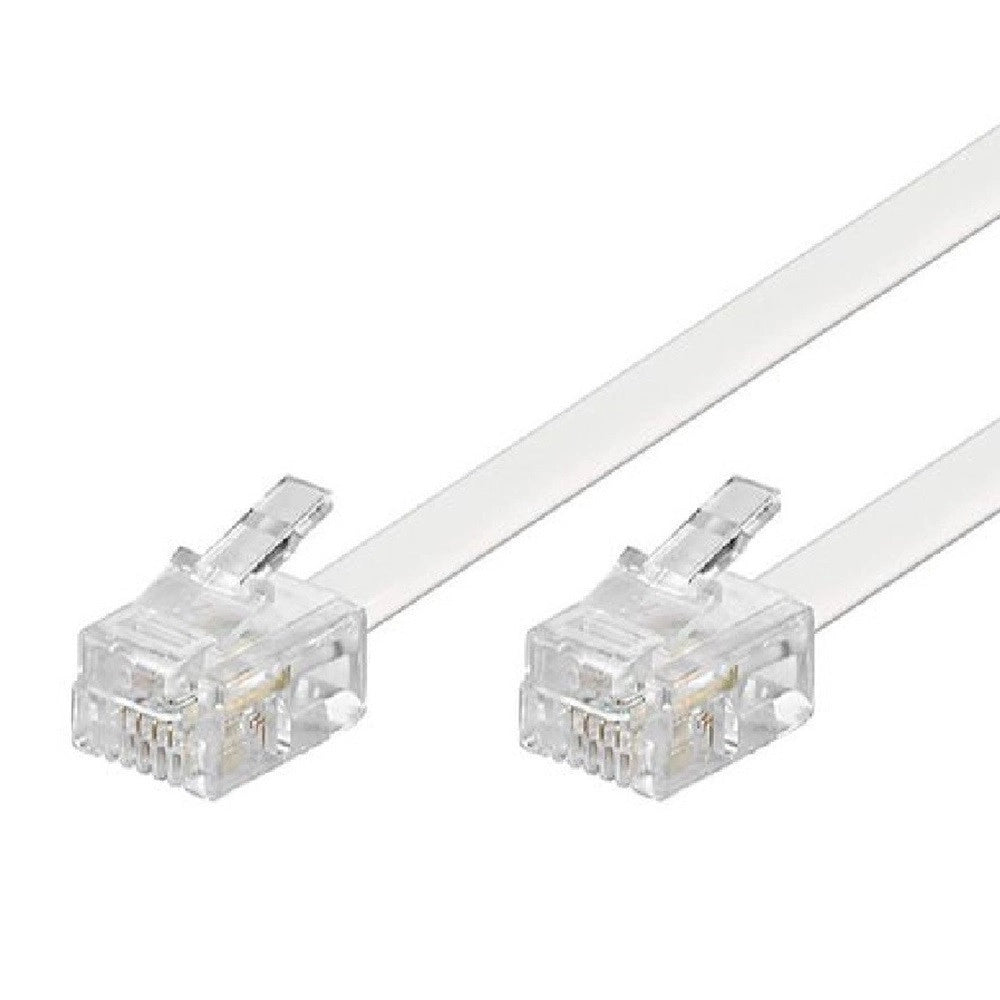 Trade Shop - Cavo Telefonico Adsl Rj11 1 Mt Collegamento Telefonico Modem Internet Rj11-1.0m -